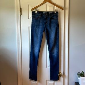 Dark wash skinny jeans